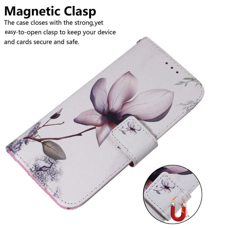 Flip Cover Samsung Galaxy A54 5G Med Snor Vintage Strappy Blomst