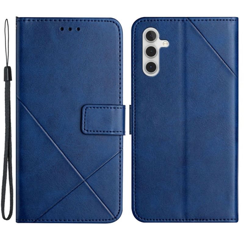 Flip Cover Samsung Galaxy A54 5G Stil Læder Linjer