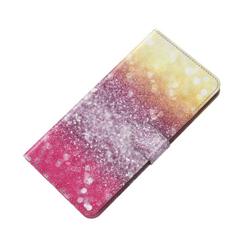 Flip Cover Samsung Galaxy M12 / A12 Magenta Glitter Gradient