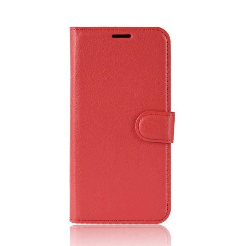 Flip Cover Samsung Galaxy S20 Plus / S20 Plus 5G Klassisk Litchi Imiteret Læder