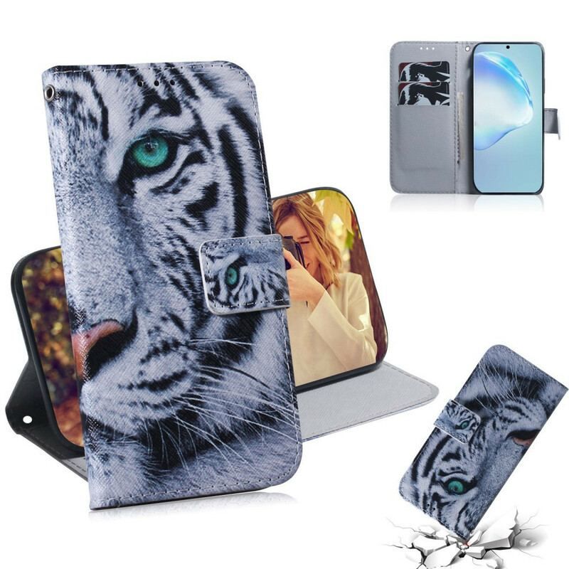 Flip Cover Samsung Galaxy S20 Plus / S20 Plus 5G Tiger Ansigt