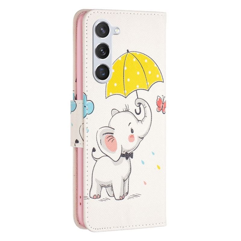 Flip Cover Samsung Galaxy S23 5G Baby Elefant