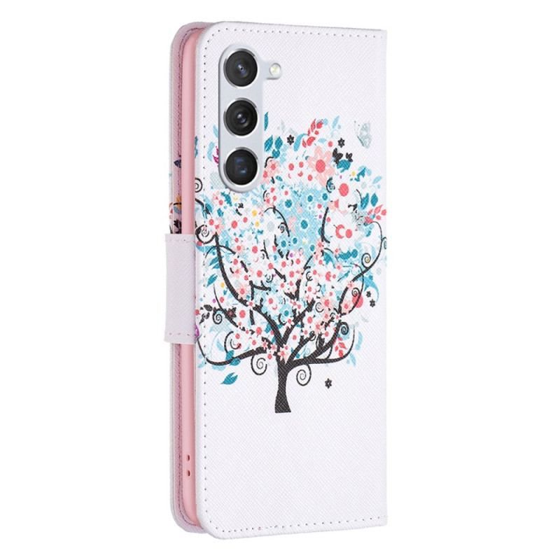 Flip Cover Samsung Galaxy S23 5G Blomstret Træ