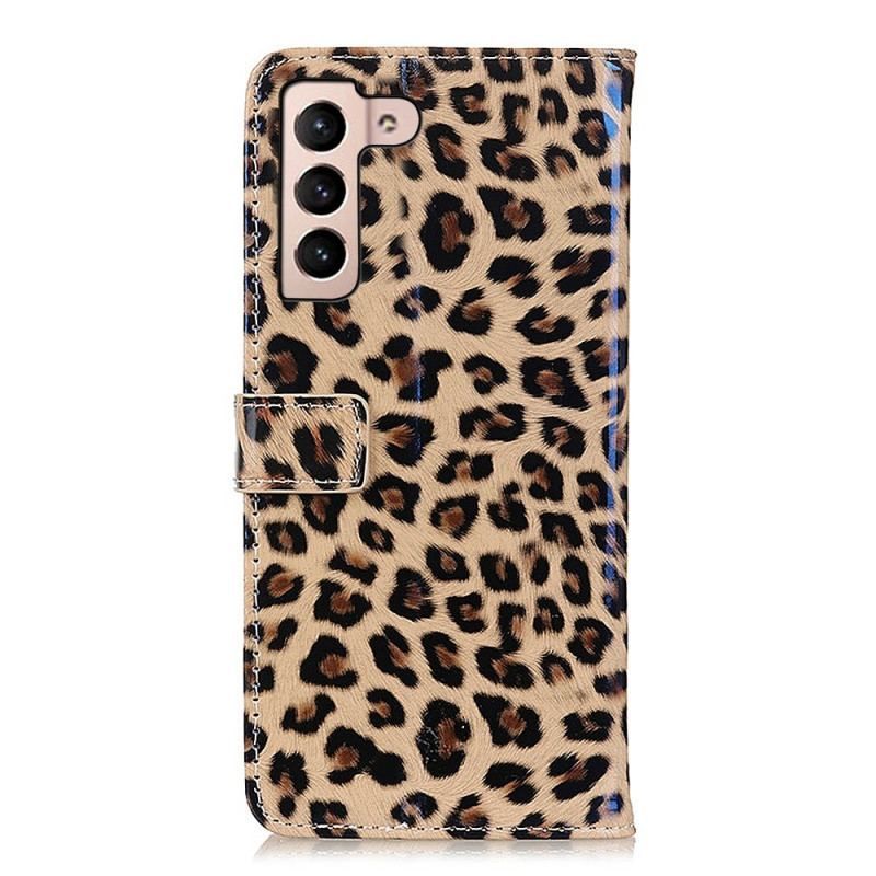 Flip Cover Samsung Galaxy S23 5G Leopard Hud Effekt