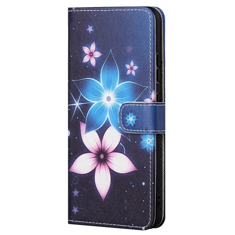 Flip Cover Samsung Galaxy S23 5G Måneblomster