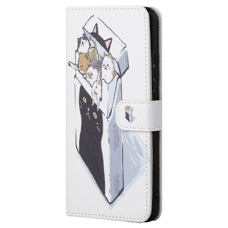 Flip Cover Samsung Galaxy S23 5G Med Snor Levering Thong Cats