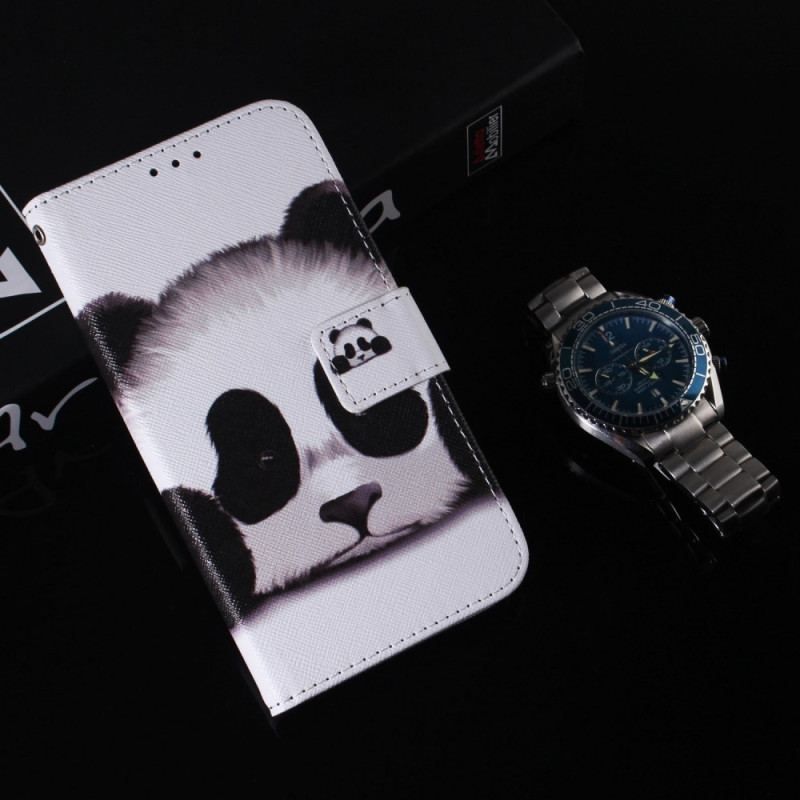Flip Cover Samsung Galaxy S23 5G Med Snor Min Lanyard Panda