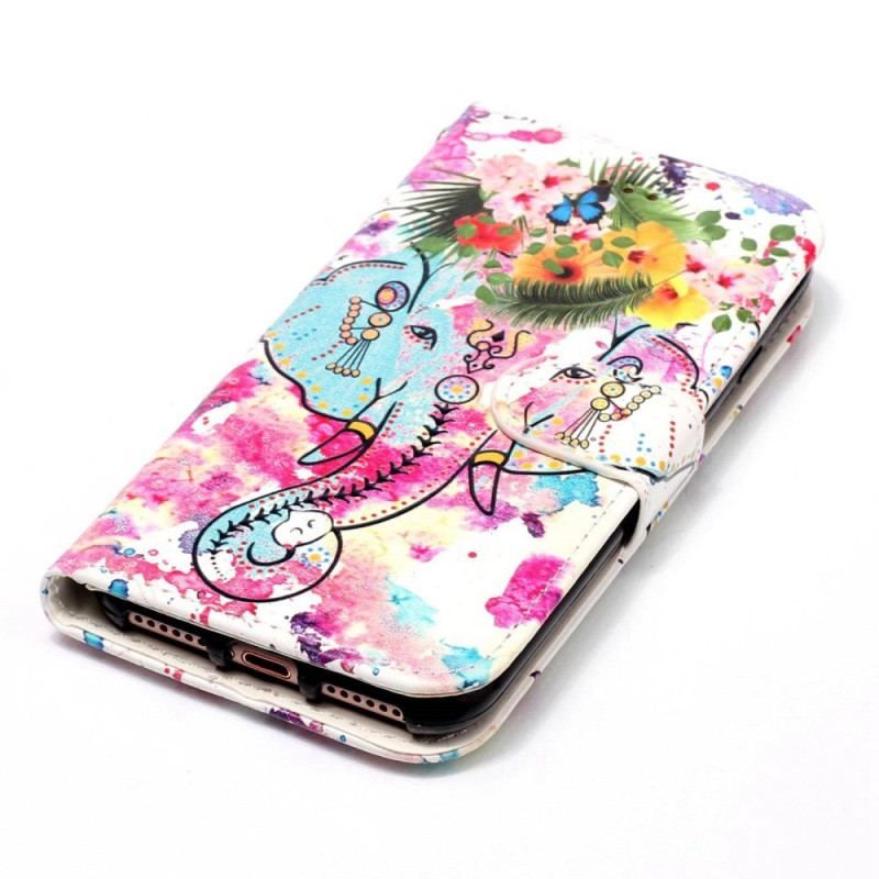 Flip Cover Samsung Galaxy S23 5G Med Snor Stammeelefant Med Rem