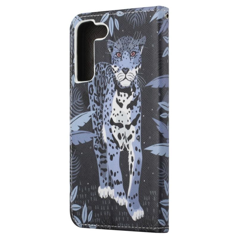 Flip Cover Samsung Galaxy S23 5G Med Snor Strappy Leopard