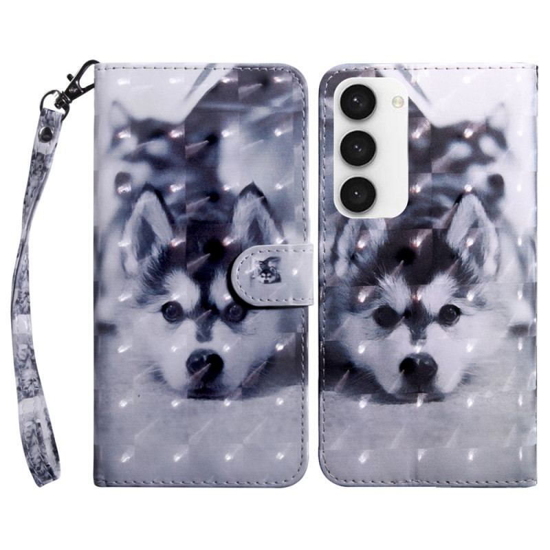 Flip Cover Samsung Galaxy S23 5G Med Snor Thong Husky