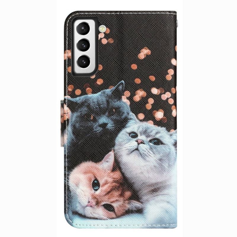 Flip Cover Samsung Galaxy S23 Plus 5G Med Snor Kun Thong Cats