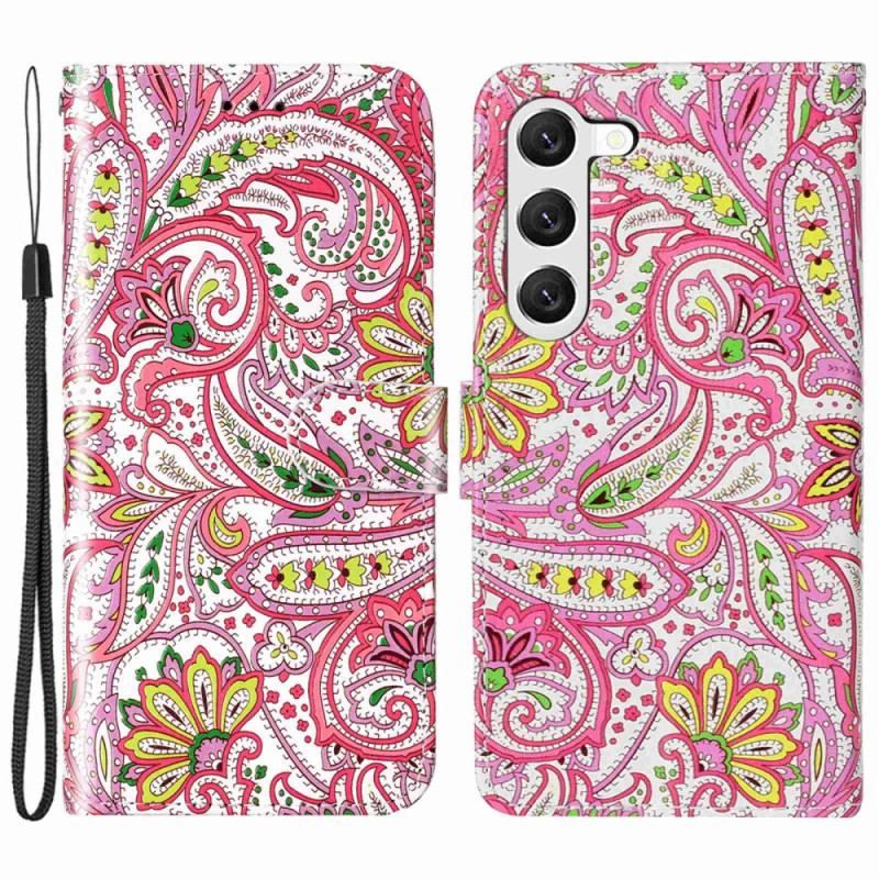 Flip Cover Samsung Galaxy S23 Plus 5G Med Snor Strappy Cashmere Style