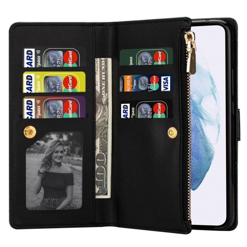 Flip Cover Samsung Galaxy S23 Plus 5G Punge Etui Pung Med Pailletter