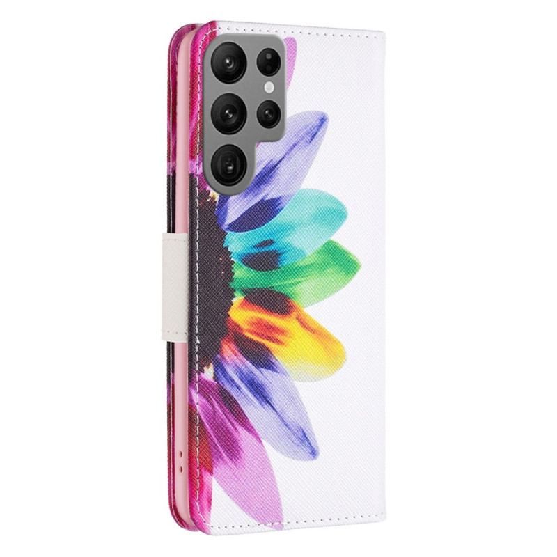 Flip Cover Samsung Galaxy S23 Ultra 5G En Blomst