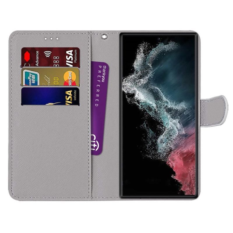 Flip Cover Samsung Galaxy S23 Ultra 5G Kattefamilie