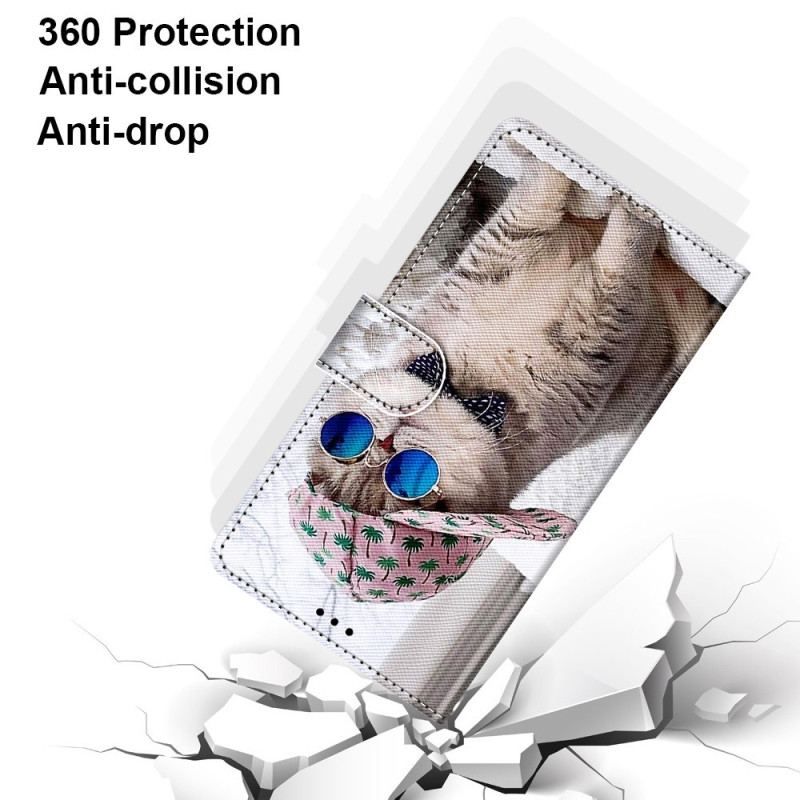 Flip Cover Samsung Galaxy S23 Ultra 5G Med Snor Yo Kat Med Rem