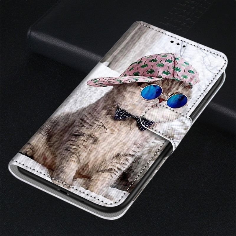 Flip Cover Samsung Galaxy S23 Ultra 5G Med Snor Yo Kat Med Rem