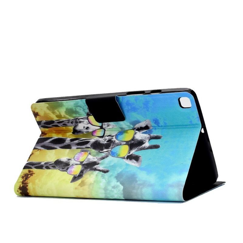 Flip Cover Samsung Galaxy Tab A7 Lite Funky Giraffer