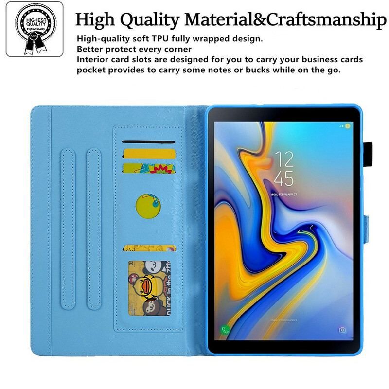 Flip Cover Samsung Galaxy Tab A7 Lite Marmor Geometri Design