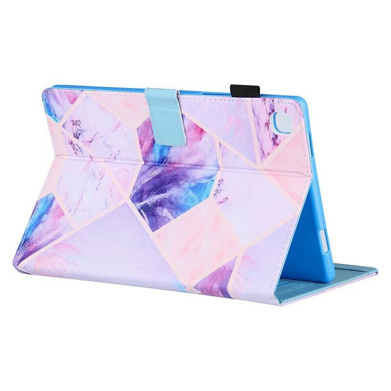 Flip Cover Samsung Galaxy Tab A7 Lite Marmor Geometri Design