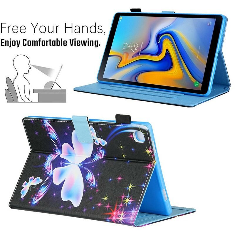 Flip Cover Samsung Galaxy Tab A7 Lite Stjernesommerfugle