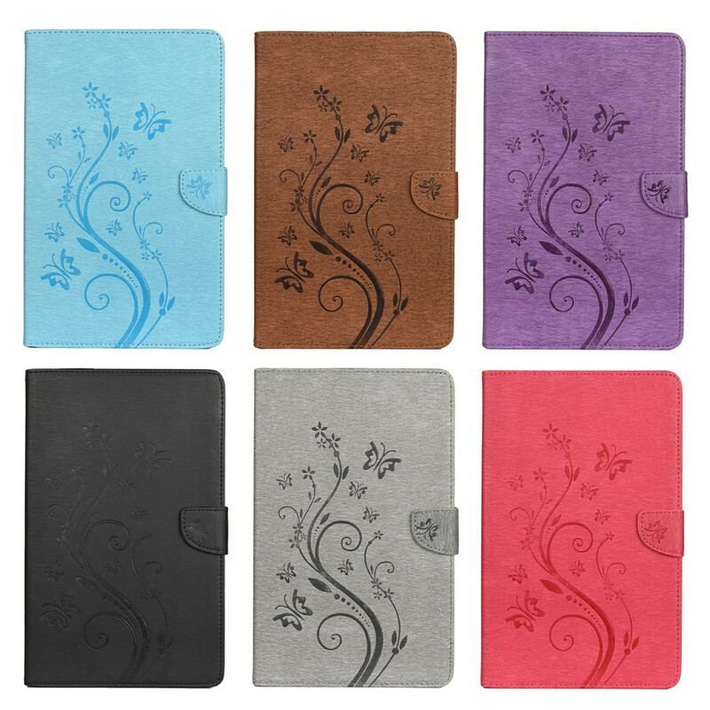 Flip Cover Samsung Galaxy Tab S8 / Tab S7 Blomstersommerfugle