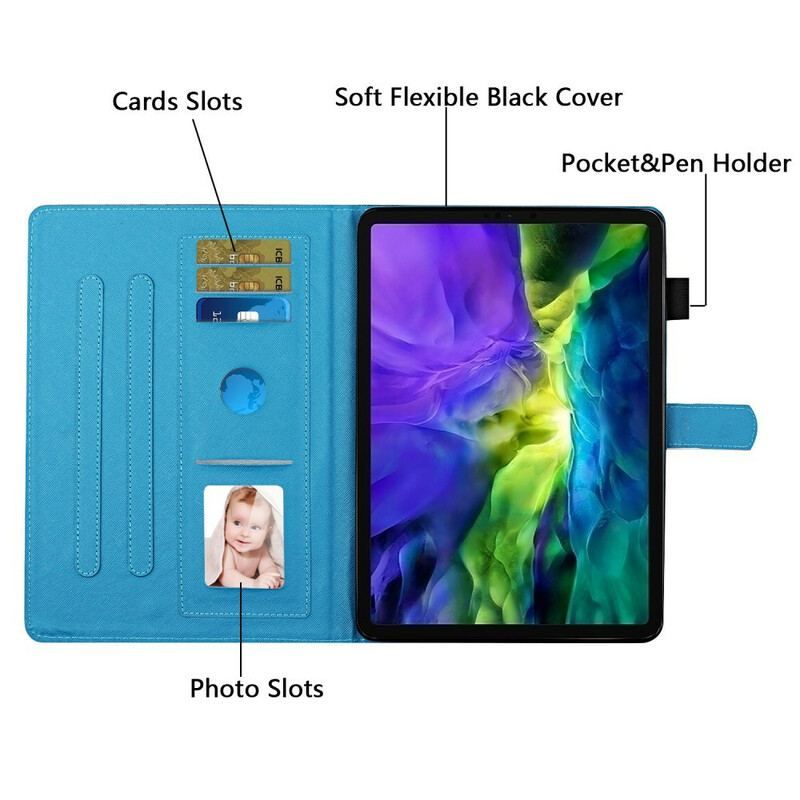 Flip Cover Samsung Galaxy Tab S8 / Tab S7 Blomstrende Grene