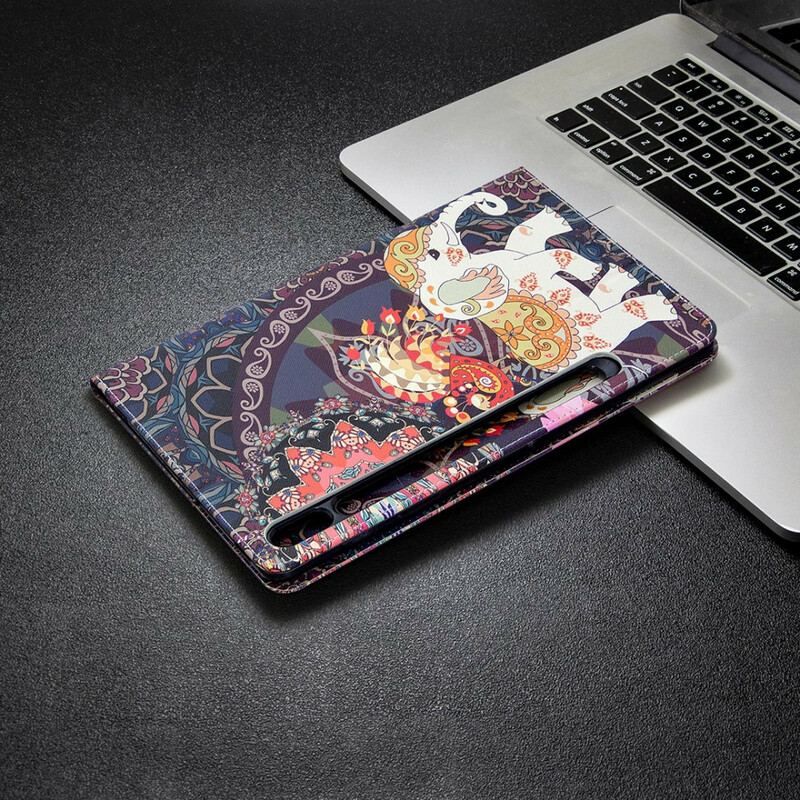 Flip Cover Samsung Galaxy Tab S8 / Tab S7 Elefant Print Mønster