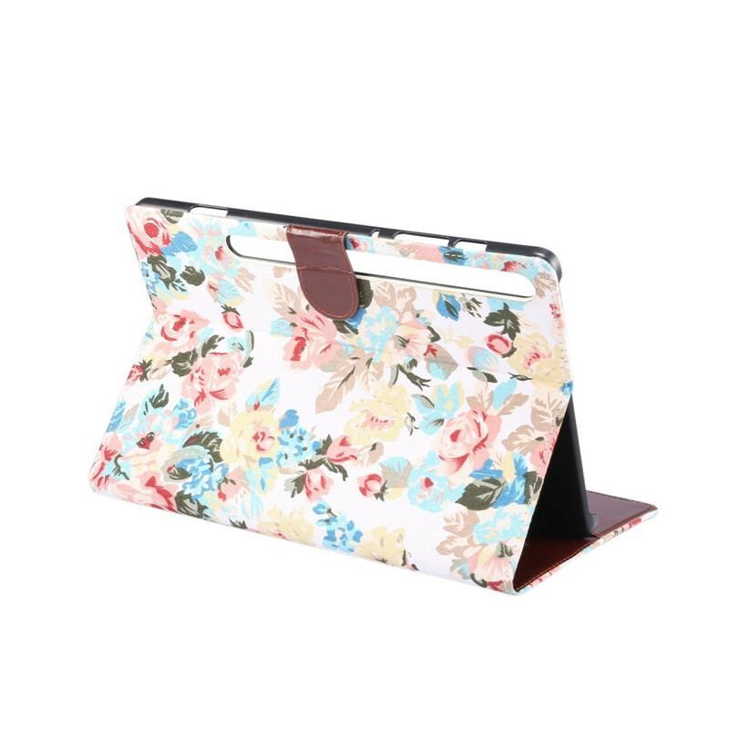 Flip Cover Samsung Galaxy Tab S8 / Tab S7 Frihedsblomster