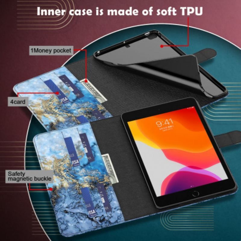 Flip Cover Samsung Galaxy Tab S8 / Tab S7 Hav I Kunstlæder