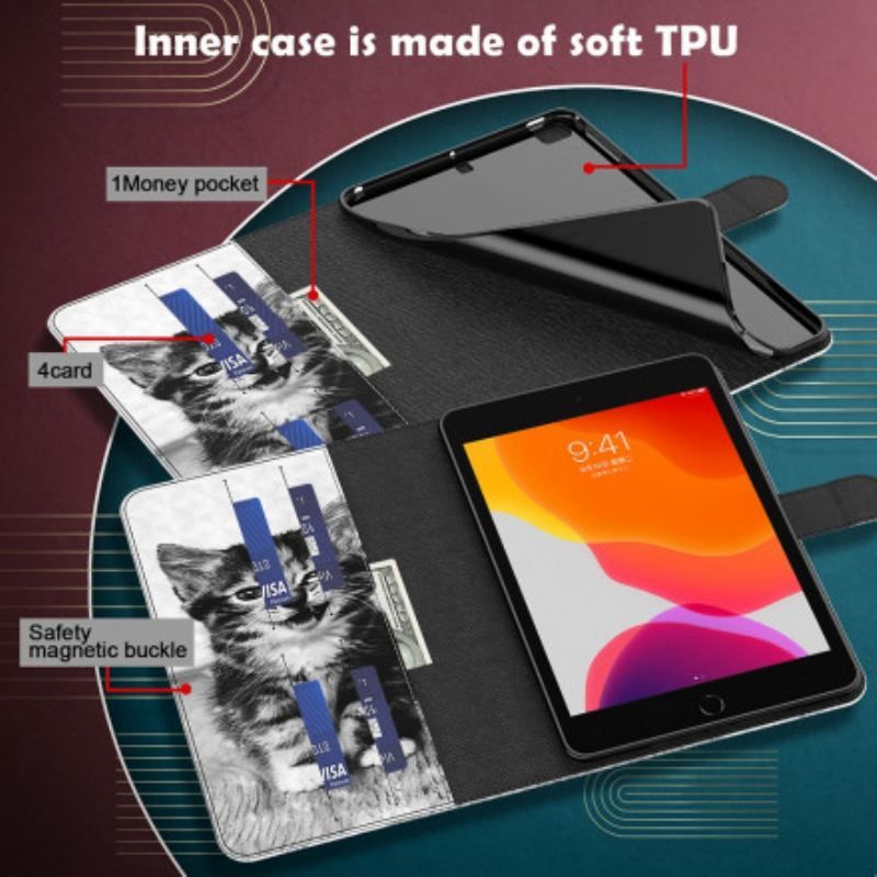 Flip Cover Samsung Galaxy Tab S8 / Tab S7 Imiteret Læderkilling