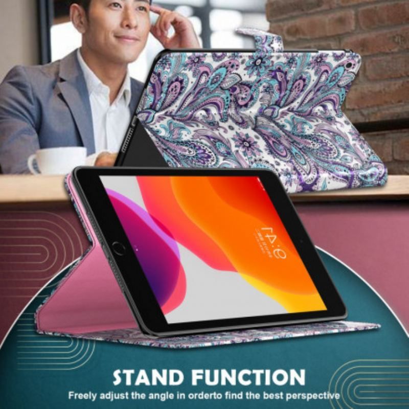 Flip Cover Samsung Galaxy Tab S8 / Tab S7 Paisley-mønster I Imiteret Læder