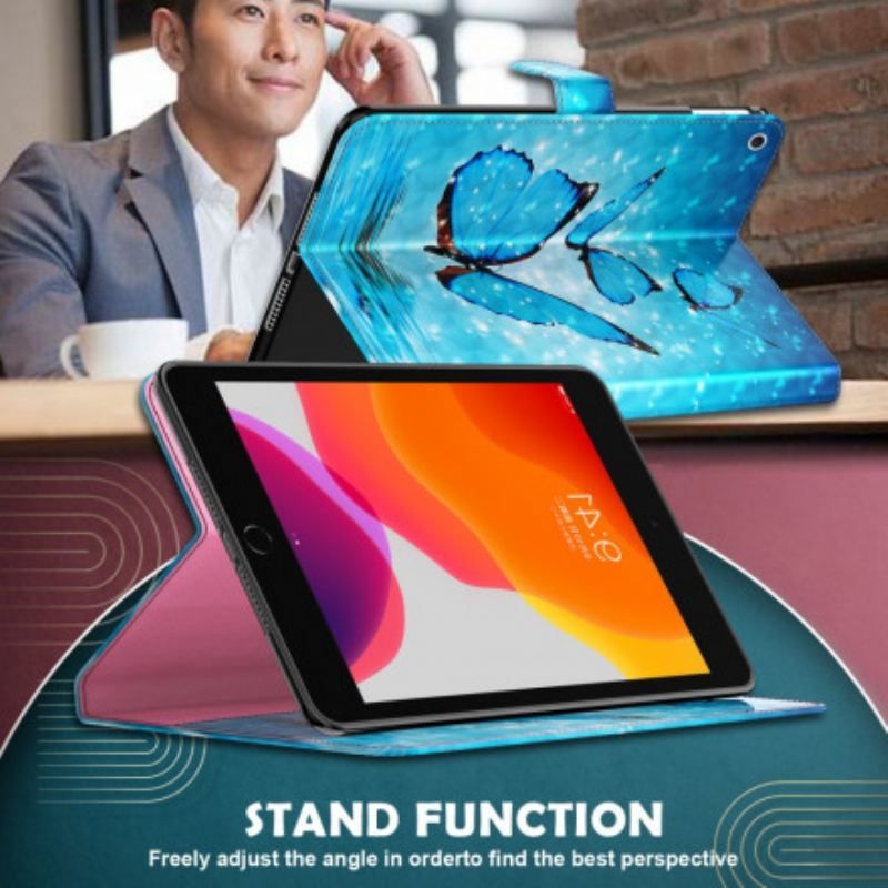 Flip Cover Samsung Galaxy Tab S8 / Tab S7 Sommerfugle I Imiteret Læder