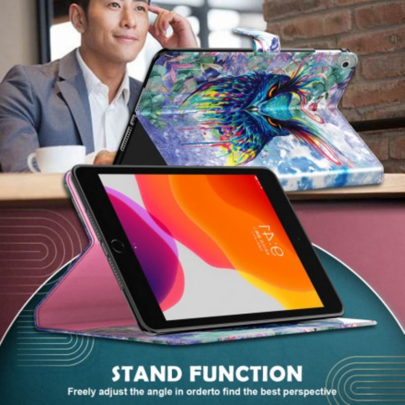 Flip Cover Samsung Galaxy Tab S8 / Tab S7 Ugle I Imiteret Læder