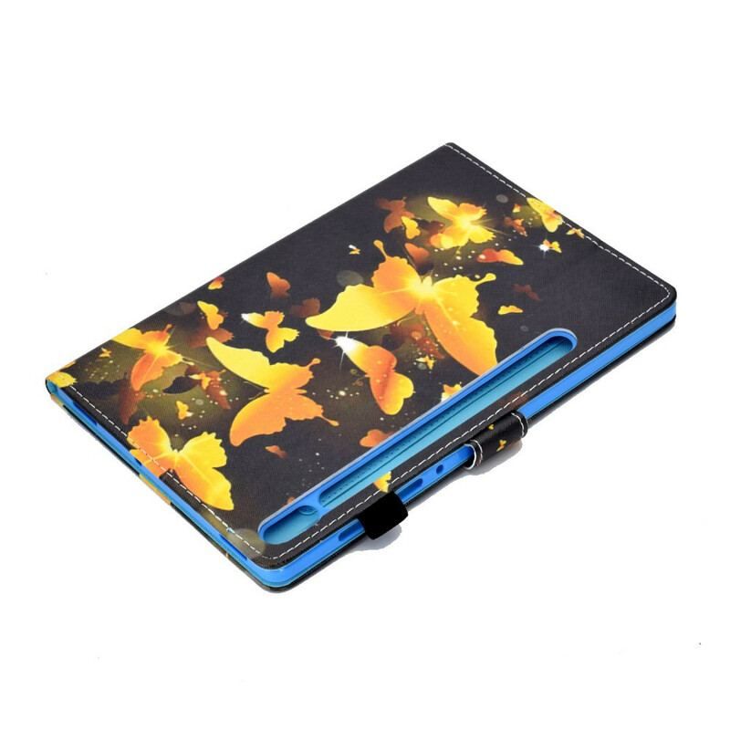 Flip Cover Samsung Galaxy Tab S8 / Tab S7 Unikke Sommerfugle