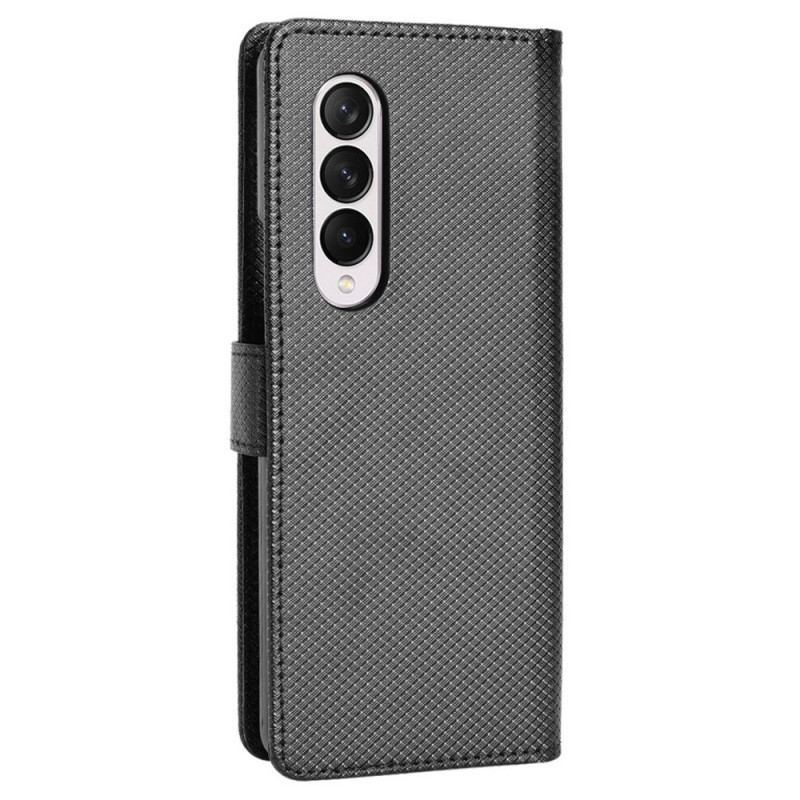 Flip Cover Samsung Galaxy Z Fold 4 Med Snor Diamant Rem