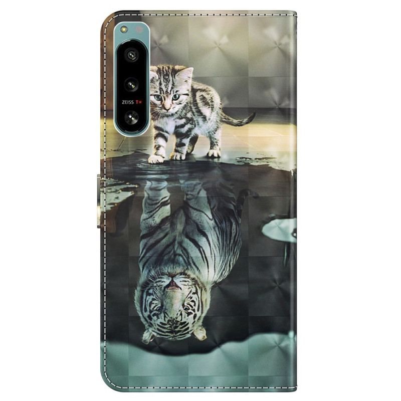 Flip Cover Sony Xperia 5 IV Med Snor Strappy Kitten Dream