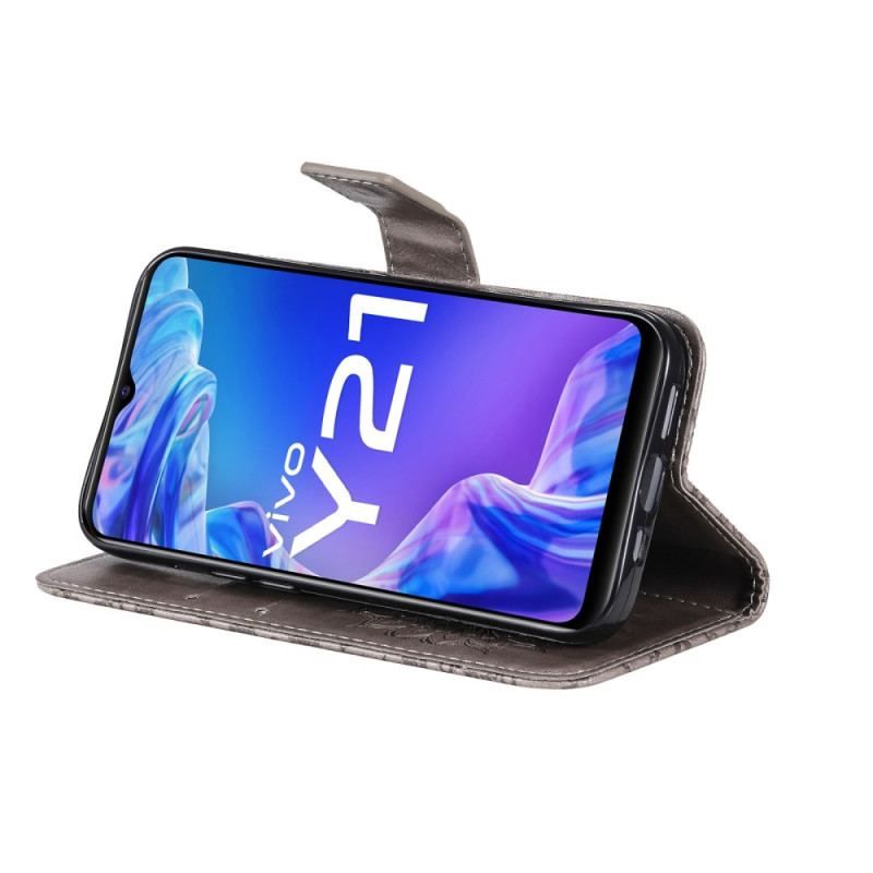 Flip Cover Vivo Y21 Med Snor Thong Sun