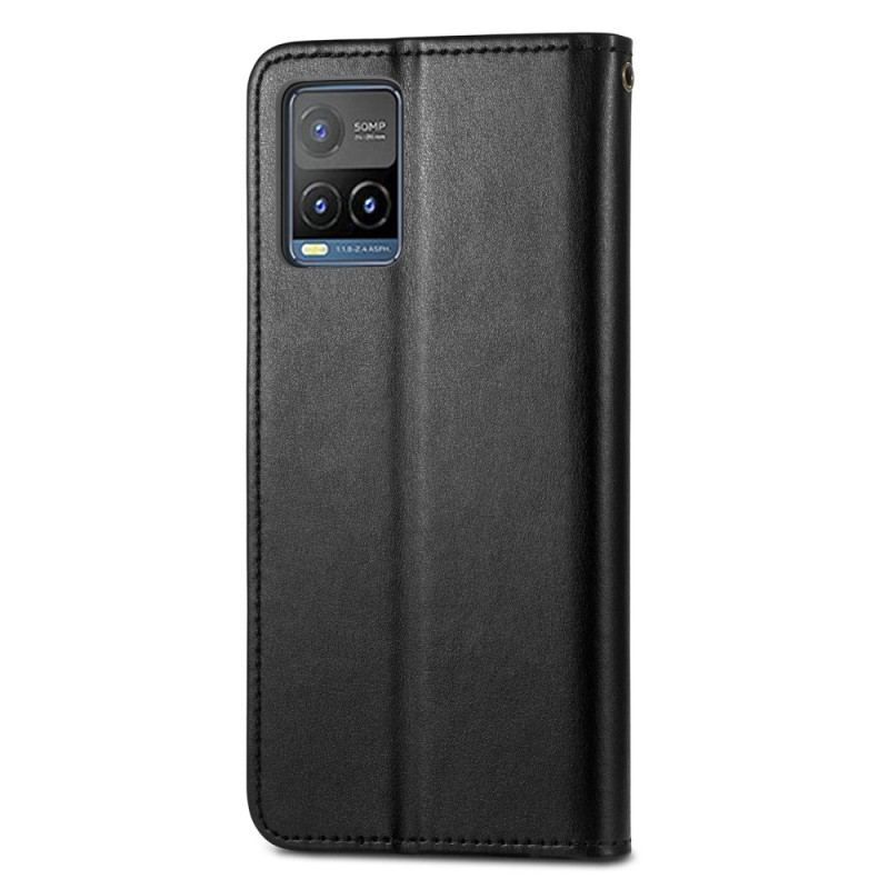 Flip Cover Vivo Y21 Nittespænde Og Rem