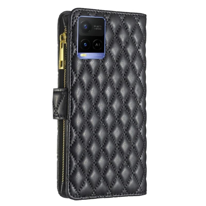 Flip Cover Vivo Y21s Binfen Farvestil Quiltet