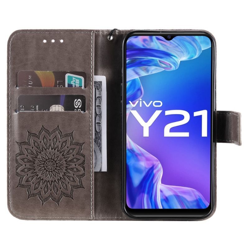 Flip Cover Vivo Y21s Med Snor Thong Sun