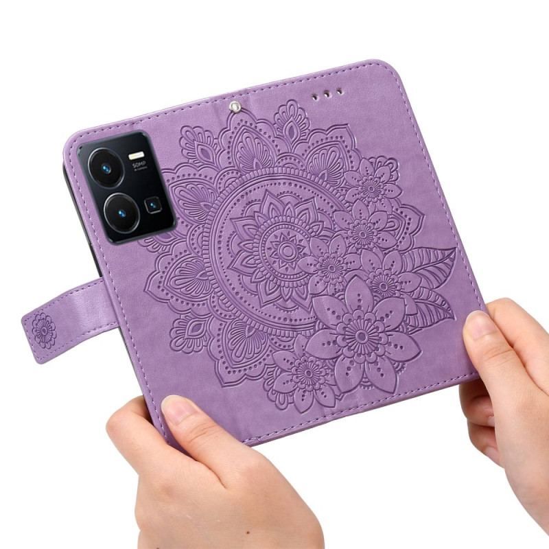 Flip Cover Vivo Y22s Med Snor Strappy Mandala