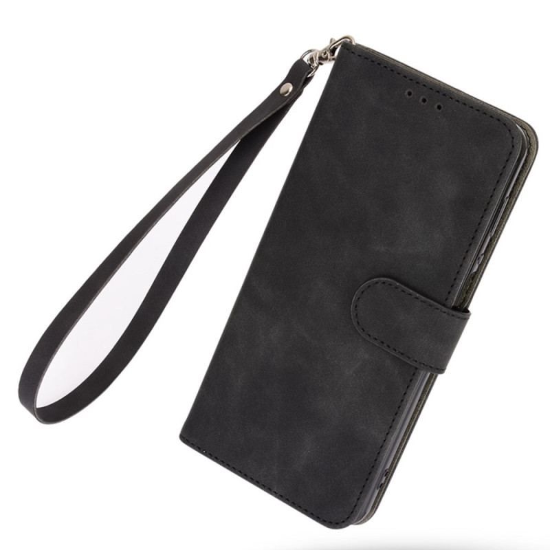 Flip Cover Vivo Y35 Med Snor Strappy Vintage Stil