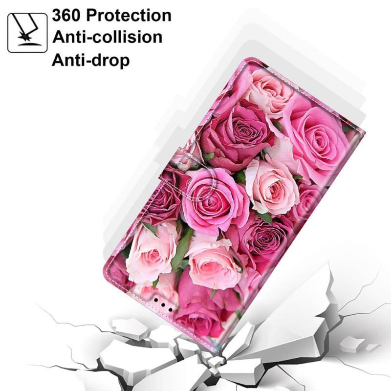 Flip Cover Xiaomi 12 / 12X Med Snor Strappy Floral