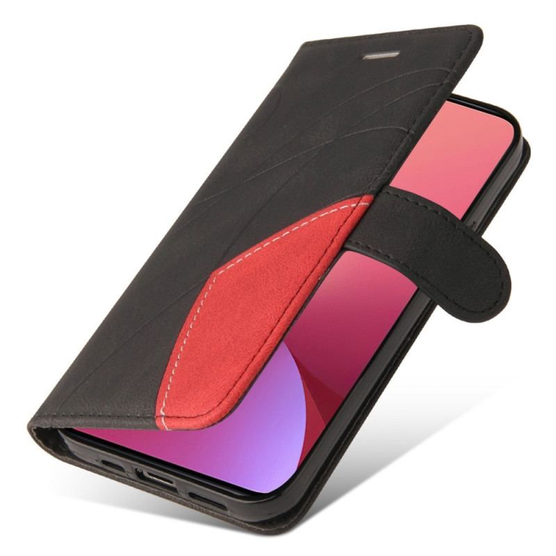 Flip Cover Xiaomi 12 / 12X Med Snor Tofarvet Rem