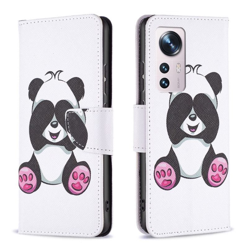 Flip Cover Xiaomi 12 / 12X Panda Sjov