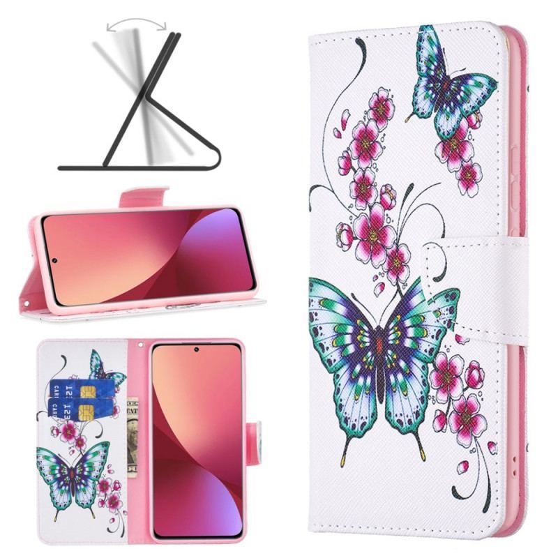 Flip Cover Xiaomi 12 / 12X Sommerfugle