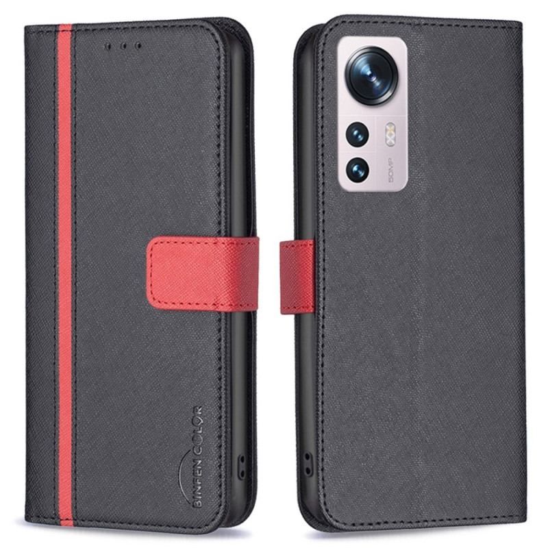 Flip Cover Xiaomi 12 / 12X Tofarvet Binfen Farve