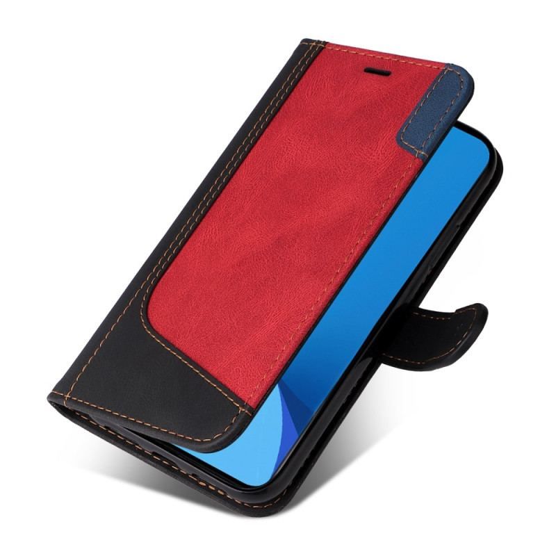 Flip Cover Xiaomi 12 Lite Tofarvet Med Rem