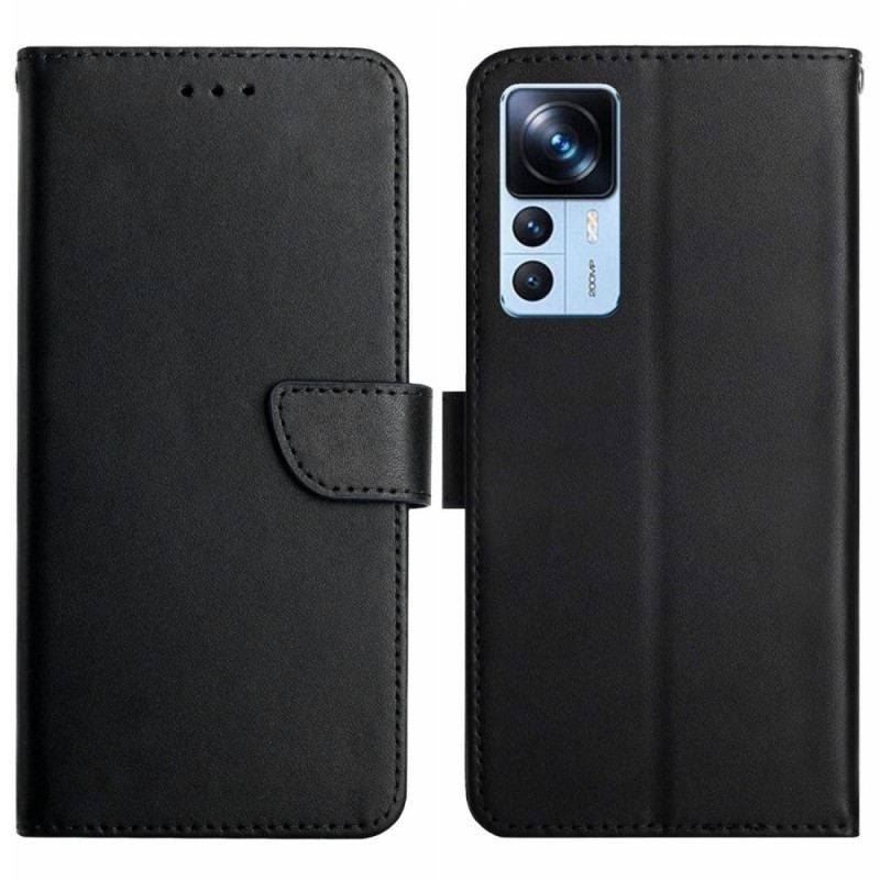 Flip Cover Xiaomi 12T / 12T Pro Ægte Nappa Læder